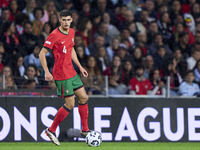 Antonio Silva of Portugal is in action during the UEFA Nations League 2024/25 League A Group A1 match between Portugal and Poland at Estadio...