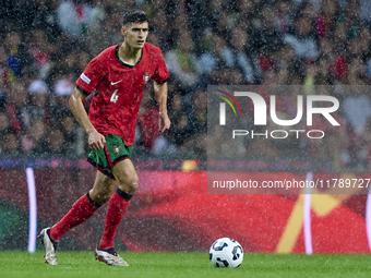 Antonio Silva of Portugal is in action during the UEFA Nations League 2024/25 League A Group A1 match between Portugal and Poland at Estadio...