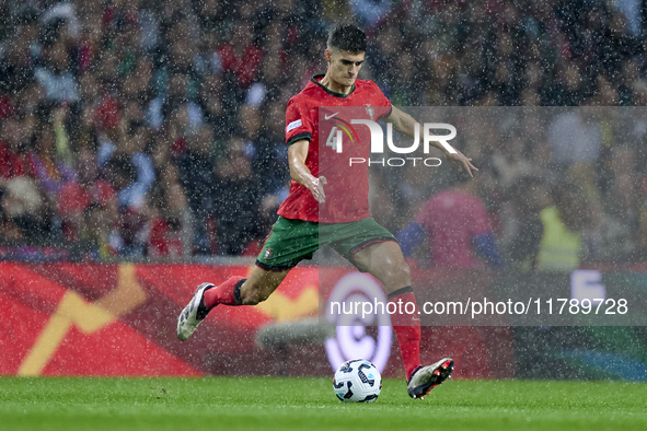 Antonio Silva of Portugal is in action during the UEFA Nations League 2024/25 League A Group A1 match between Portugal and Poland at Estadio...