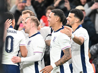 Jarrod Bowen (20 England) celebrates his goal during the UEFA Nations League 2024/5, League B, Group B2 match between England and the Republ...