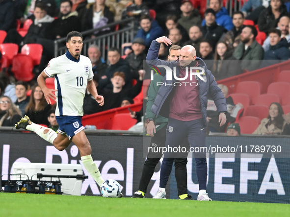 Interim Manager Lee Carsley (Interim Manager England) shouts instructions during the UEFA Nations League 2024/5, League B, Group B2 match be...