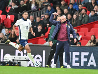 Interim Manager Lee Carsley (Interim Manager England) shouts instructions during the UEFA Nations League 2024/5, League B, Group B2 match be...