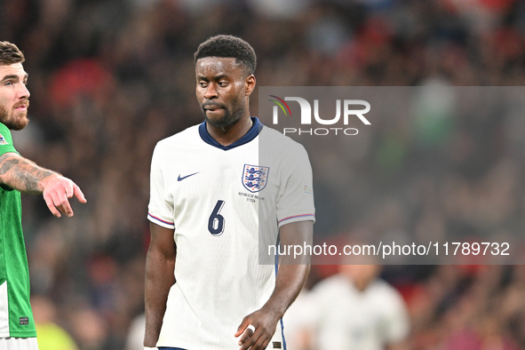 Marc Guehi (6 England) looks on during the UEFA Nations League 2024/5, League B, Group B2 match between England and the Republic of Ireland...