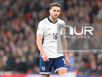 Taylor Harwood Bellis (16 England) looks on during the UEFA Nations League 2024/5, League B, Group B2 match between England and the Republic...