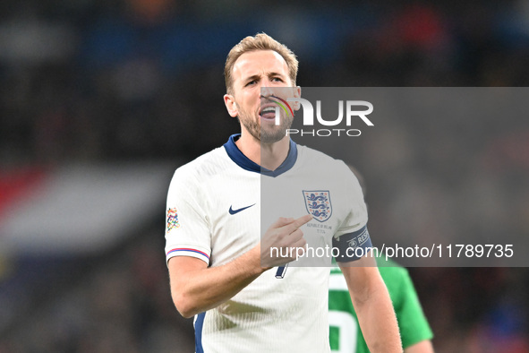 Harry Kane (9 England) points during the UEFA Nations League 2024/5, League B, Group B2 match between England and the Republic of Ireland at...