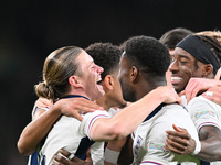 Connor Gallagher (4 England) celebrates his goal during the UEFA Nations League 2024/5, League B, Group B2 match between England and the Rep...