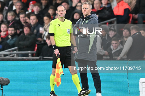 Manager Helmir Hallgrimsson, the manager of the Republic of Ireland, looks on during the UEFA Nations League 2024/5, League B, Group B2 matc...