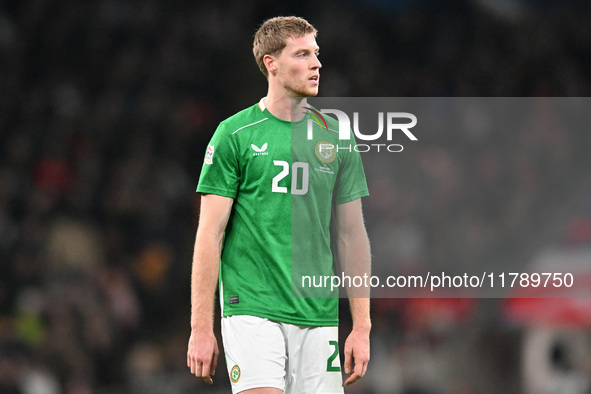 Mark McGuinness (20, Republic of Ireland) looks on during the UEFA Nations League 2024/5, League B, Group B2 match between England and the R...