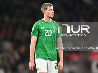 Mark McGuinness (20, Republic of Ireland) looks on during the UEFA Nations League 2024/5, League B, Group B2 match between England and the R...