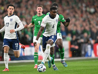 Marc Guehi (6 England) goes forward during the UEFA Nations League 2024/5, League B, Group B2 match between England and the Republic of Irel...