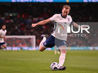 Harry Kane (9 England) shoots during the UEFA Nations League 2024/5, League B, Group B2 match between England and the Republic of Ireland at...