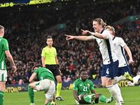 Connor Gallagher (4 England) celebrates his goal during the UEFA Nations League 2024/5, League B, Group B2 match between England and the Rep...