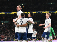 Connor Gallagher (4 England) celebrates his goal during the UEFA Nations League 2024/5, League B, Group B2 match between England and the Rep...