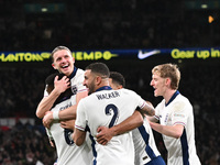 Connor Gallagher (4 England) celebrates his goal during the UEFA Nations League 2024/5, League B, Group B2 match between England and the Rep...