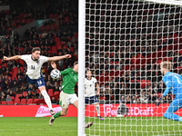 Taylor Harwood Bellis (16 England) scores during the UEFA Nations League 2024/5, League B, Group B2 match between England and the Republic o...