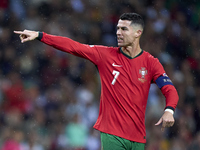 Cristiano Ronaldo of Portugal runs during the UEFA Nations League 2024/25 League A Group A1 match between Portugal and Poland at Estadio Do...