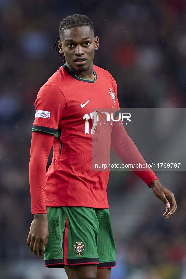 Rafael Leao of Portugal looks on during the UEFA Nations League 2024/25 League A Group A1 match between Portugal and Poland at Estadio Do Dr...