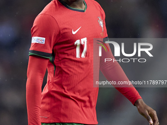 Rafael Leao of Portugal looks on during the UEFA Nations League 2024/25 League A Group A1 match between Portugal and Poland at Estadio Do Dr...