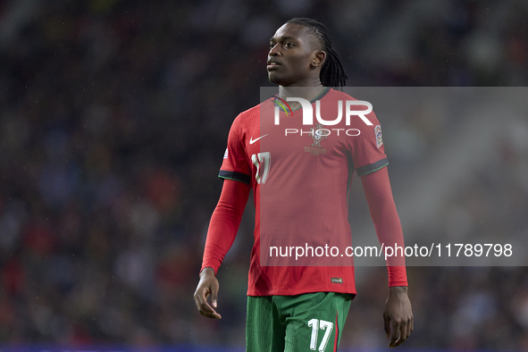 Rafael Leao of Portugal looks on during the UEFA Nations League 2024/25 League A Group A1 match between Portugal and Poland at Estadio Do Dr...