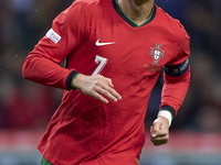 Cristiano Ronaldo of Portugal is in action during the UEFA Nations League 2024/25 League A Group A1 match between Portugal and Poland at Est...