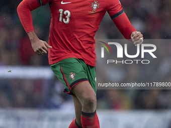 Renato Veiga of Portugal is in action during the UEFA Nations League 2024/25 League A Group A1 match between Portugal and Poland at Estadio...