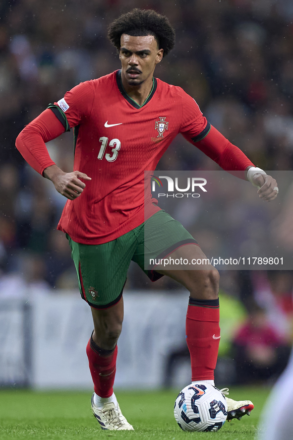 Renato Veiga of Portugal is in action during the UEFA Nations League 2024/25 League A Group A1 match between Portugal and Poland at Estadio...