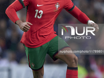 Renato Veiga of Portugal is in action during the UEFA Nations League 2024/25 League A Group A1 match between Portugal and Poland at Estadio...