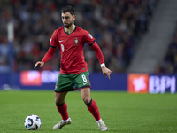 Bruno Fernandes of Portugal is in action during the UEFA Nations League 2024/25 League A Group A1 match between Portugal and Poland at Estad...