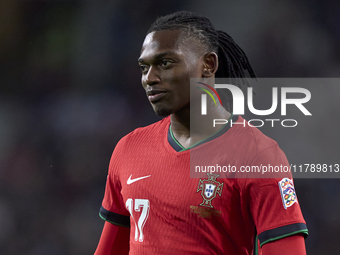 Rafael Leao of Portugal looks on during the UEFA Nations League 2024/25 League A Group A1 match between Portugal and Poland at Estadio Do Dr...