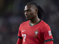 Rafael Leao of Portugal looks on during the UEFA Nations League 2024/25 League A Group A1 match between Portugal and Poland at Estadio Do Dr...