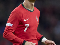 Cristiano Ronaldo of Portugal looks on during the UEFA Nations League 2024/25 League A Group A1 match between Portugal and Poland at Estadio...