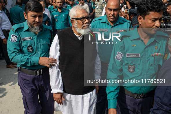 Police personnel escort detainee Salman F Rahman, former industry and investment adviser to the ousted Prime Minister of Bangladesh Sheikh H...