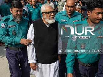 Police personnel escort detainee Salman F Rahman, former industry and investment adviser to the ousted Prime Minister of Bangladesh Sheikh H...