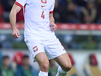 Sebastian Walukiewicz of Poland is in action during the UEFA Nations League 2024/25 League A Group A1 match between Portugal and Poland at E...