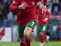 Cristiano Ronaldo of Portugal celebrates after scoring his team's second goal during the UEFA Nations League 2024/25 League A Group A1 match...