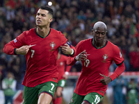 Cristiano Ronaldo of Portugal celebrates after scoring his team's second goal during the UEFA Nations League 2024/25 League A Group A1 match...