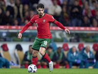 Pedro Neto of Portugal is in action during the UEFA Nations League 2024/25 League A Group A1 match between Portugal and Poland at Estadio Do...