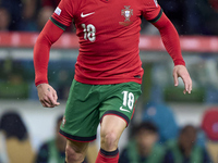 Pedro Neto of Portugal is in action during the UEFA Nations League 2024/25 League A Group A1 match between Portugal and Poland at Estadio Do...