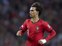 Joao Felix of Portugal looks on during the UEFA Nations League 2024/25 League A Group A1 match between Portugal and Poland at Estadio Do Dra...