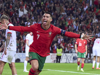 Cristiano Ronaldo of Portugal celebrates after scoring his team's fourth goal during the UEFA Nations League 2024/25 League A Group A1 match...