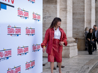 Valentina Lodovini attends the ''Una Terapia Di Gruppo'' photocall at The Space Cinema Moderno in Rome, Italy, on November 18, 2024. (