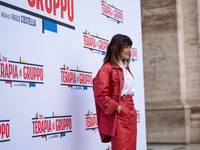 Valentina Lodovini attends the ''Una Terapia Di Gruppo'' photocall at The Space Cinema Moderno in Rome, Italy, on November 18, 2024. (