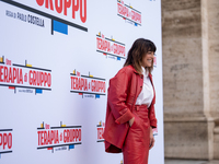 Valentina Lodovini attends the ''Una Terapia Di Gruppo'' photocall at The Space Cinema Moderno in Rome, Italy, on November 18, 2024. (