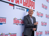 Claudio Bisio attends the ''Una Terapia Di Gruppo'' photocall at The Space Cinema Moderno in Rome, Italy, on November 18, 2024. (