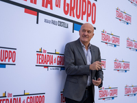 Claudio Bisio attends the ''Una Terapia Di Gruppo'' photocall at The Space Cinema Moderno in Rome, Italy, on November 18, 2024. (