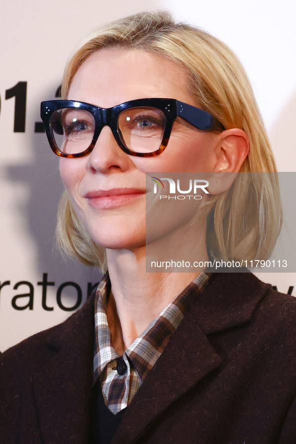 Cate Blanchett attends the opening of 'Manifesto' exhibition by Julian Rosefeldt in the Centre Of Contemporary Art as part of the 32nd Energ...