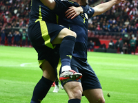 John McGinn celebrates his goal during UEFA Nations League match Poland - Scotland at National Stadium in Warsaw, Poland on November 18, 202...