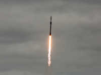 A SpaceX Falcon 9 rocket is on its way to orbit, carrying a communications satellite from New Space India. It launches from complex 40 at th...