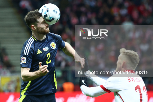 Anthony Raltson during UEFA Nations League match Poland - Scotland at National Stadium in Warsaw, Poland on November 18, 2024. 