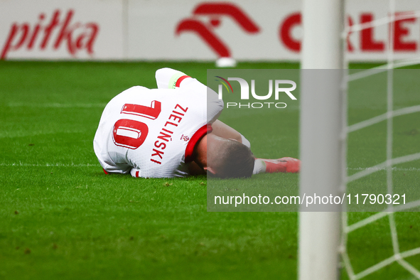 Piotr Zielinski during UEFA Nations League match Poland - Scotland at National Stadium in Warsaw, Poland on November 18, 2024. 